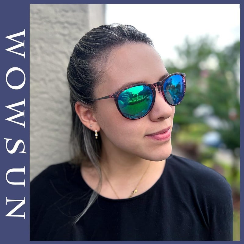 WOWSUN Retro sunglasses womens 2024 trendy round classic glasses - Image 2